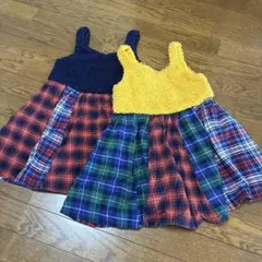 お揃い　双子　ノースリーブ ワンピース 2着セット