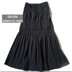 ✨美品✨SALON adam et rope タフタシャーリングスカート　フリーのサムネイル
