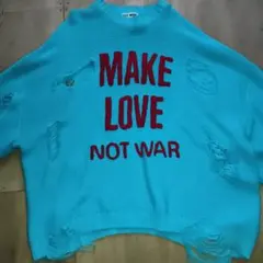TTT MSW MAKE LOVE NOT WAR ダメージニットのサムネイル