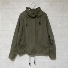 マウンテンパーカ　コート　カーキ　フード　ドルマン　モッズ　ハーフ　アウター　秋