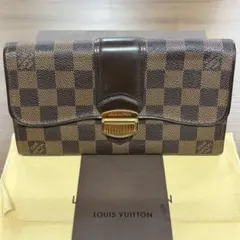 新品同様‼️ 現行　ルイヴィトン　ダミエ　ポルトフォイユ　システィナ　財布　長財布