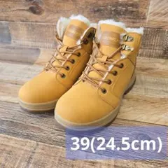 防寒ブーツ 防滑 ワークブーツ ハイキング ボア アウトドア39 24.5cm