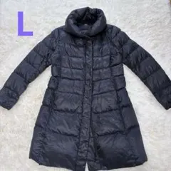 【美品】UNIQLOユニクロウルトラライトダウンコートLレディースブラック