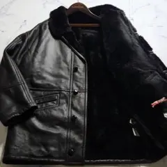 超希少✨ワイズフォーメン LQ オールレザー ムートン襟 ダブル レザー 