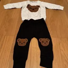クマ刺繍 トレーナー・パンツセット 90cm