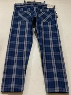 エヴィス エビス LOT5500 チェック デニムパンツインディゴ日本製40のサムネイル