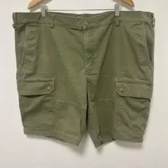 フォーティグリット 無地 ショーツ ひざ丈 5XL ビッグサイズ 緑 綿 旅行のサムネイル