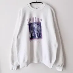 【古着】フルーツオブザルーム スウェット・トレーナー・白・動物・アニマル・ゾウ