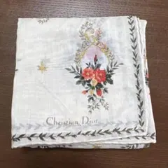 Christian Dior ハンカチ 花柄 ベージュ