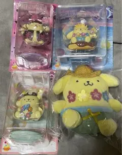 サンリオ ポムポムプリン ハッピーくじ フィギュア ぬいぐるみ 4点セット