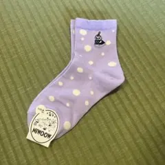 MOOMIN リトルミイ 靴下 パープル ドット柄 23-25cmのサムネイル