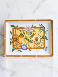 HERMES エルメス シエスタ スクエアプレート 花柄 フランス製 箱付きのサムネイル