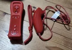 Wiiリモコン 赤色 & ヌンチャク