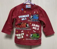 トーマス 長袖 カットソー Tシャツ ロンT ベビー キッズ 服 レッド 80