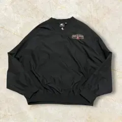 Red Baron Pizza 肉厚 ナイロンプルオーバー US古着 刺繍 XL