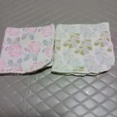 【未使用】ハイカラハンカチーフバラの花柄タオルハンカチセット
