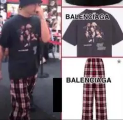 BALENCIAGA 18aw ウールチェックワイドバギーパンツ 登坂広臣着用のサムネイル