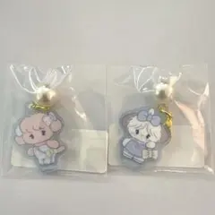 リルアラモード　ブルーシリーズ　パール付きアクリルミニチャーム ナッツ　スフレ