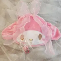 新品未使用】マイメロディ ぬいぐるみサコッシュ 白いちごのティー