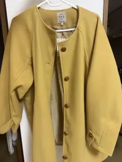 Samansa Mos2 ウールライクミドル丈クルーネックコートのサムネイル