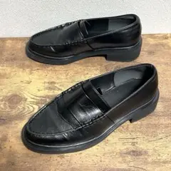 美品☆crie conforto プレーンローファー ブラック23.5cmのサムネイル