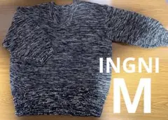 新品未使用　INGNI ニット　ゆったり　ブラック　グレー　Vネック　タグなし