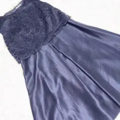 23区 Applaudir レースコンビドレス ネイビー44美品のサムネイル