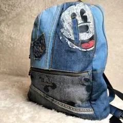 ​【希少】デシグアル×ディズニー ミッキー デニム リュック パッチワーク A4