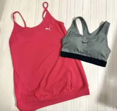 PUMA タンク & NIKE スポーツブラ セット Sサイズ