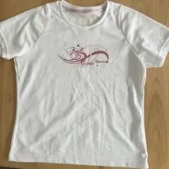 【MIZUNO】スポーツ用 半袖Tシャツ ホワイト ピンクのサムネイル