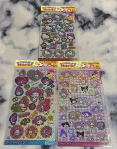 サンリオキャラクターズ キラッとシール2 3個セット　マイメロ　キティ　クロミ