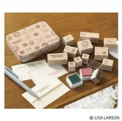新品♡リンネル　一月号付録　リサ・ラーソン 木製　スタンプセット