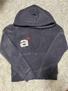 ネイビー フード付き パーカー