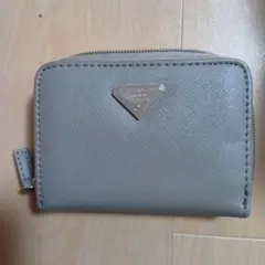 グレー 合成皮革 コインケース