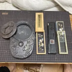 手彫り龍硯 蓋付き　硯　高級書道具　骨董品 手彫り龍硯 蓋付き 硯 高級書道具 骨董品 硯 龍」の人気商品