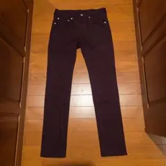 GU メンズ スキニー ストレッチパンツ ボルドー 　秋色　28インチ