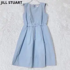 ジルスチュアート　ワンピース　膝丈　ノースリ　フレア　華やか　日本製　サイズ0