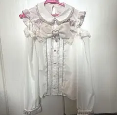 LIZLISA BIG リボンオープンショルダーブラウス