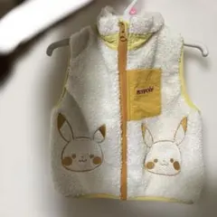 monpoke ピカチュウ刺繍 ベスト ボア ピカチュウ　ポケモン　90サイズのサムネイル