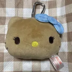 ハローキティ がま口フェイスポーチ 日焼けキティ　カラビナ付き