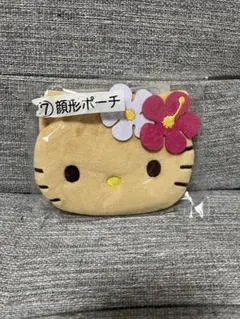 ハローキティ 顔型ポーチ　日焼けキティ　1番くじ