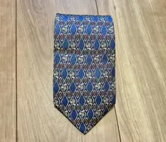CLAUDIO VALENTINO 幾何学模様 ネクタイ レトロ　おしゃれ