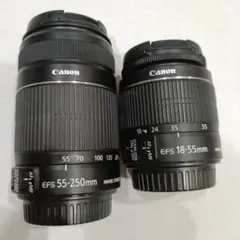 【美品】Canon EF-S 18-55mm ＆ 55-250mm 2本セットのサムネイル