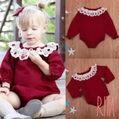 海外製品♡レース襟ロンパース80 H&M ザラベイビー  ネクスト好きに☆