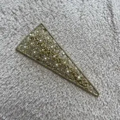 パール装飾ゴールド　バレッタ