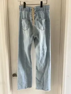 Chico バックレースアップデニム