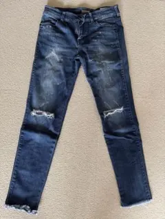 BAYFLOW DENIM SLIM SKINNY W24 ダメージ加工のサムネイル