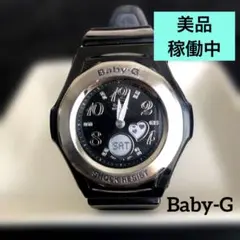 美品　稼働中　カシオ　Baby-G ブラック　シルバー