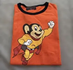 マイティマウスT シャツ　MIGHTY MOUSE 半袖　リンガー　Tシャツ　S
