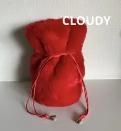 CLOUDYクラウディ　エコファー ドローストリングバッグ　リバーシブル　未使用